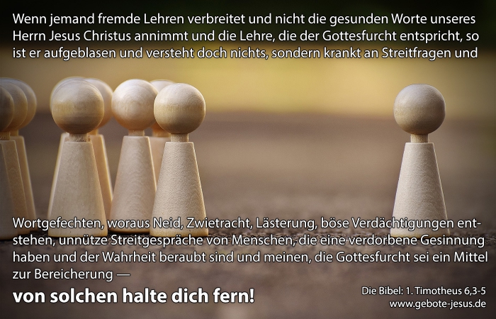Bild zu 1. Timotheus 6,3-5